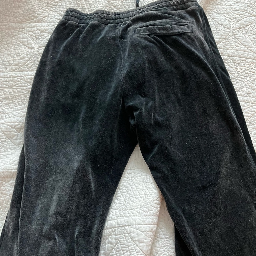 Diesel Black Velour sweatpants P-Zampband - Picture 6 of 8